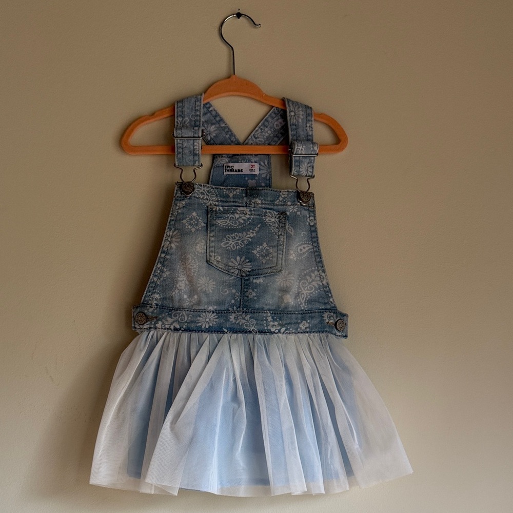 EPIC THREADS Denim Blue Tulle Kids Skirtall